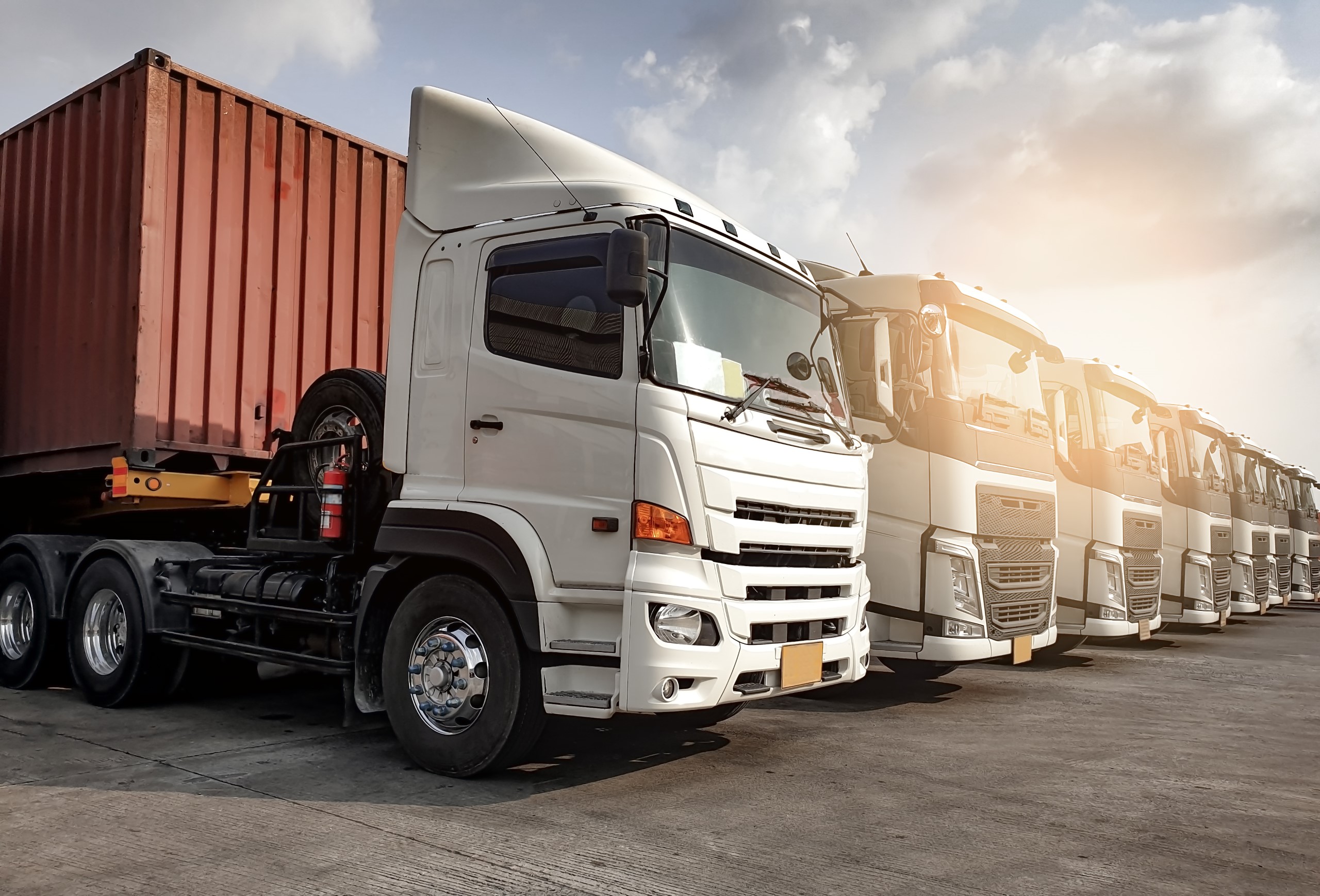 trucks-parked-lined-up